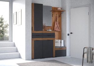 Модульная прихожая Нао (Сантан) Графит